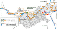 Karte Bad Dürkheim mit ÖPNV Verkehrsanbindung